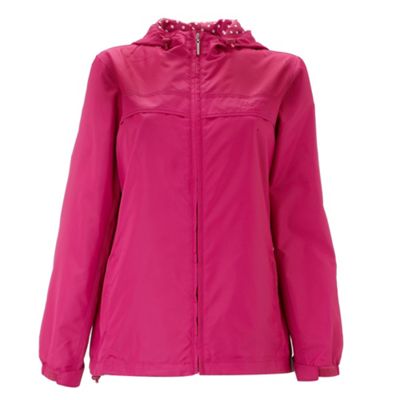 Dark pink hideaway jacket