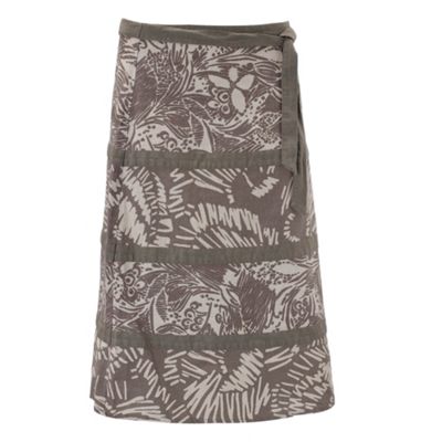 Natural linen panel skirt