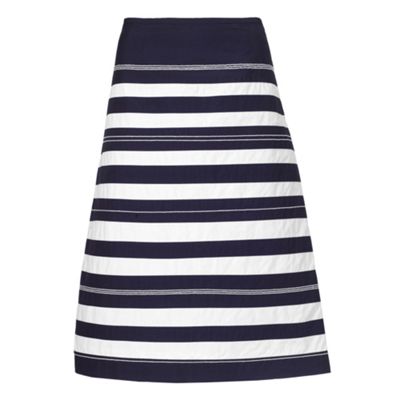 Maine New England Navy nautical stripe skirt