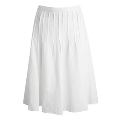 Maine New England White linen skirt