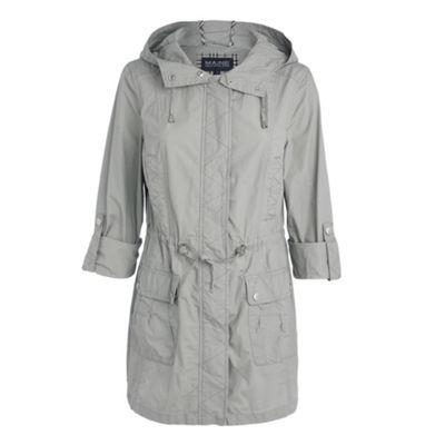 Maine New England Light grey cotton parka