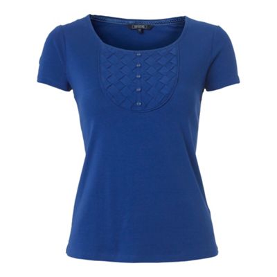 Maine New England Royal blue pleat bib top