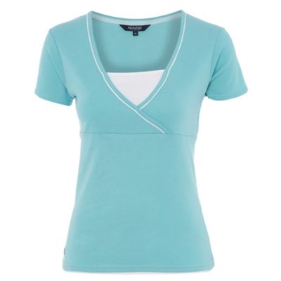 Aqua wrap v-neck t-shirt