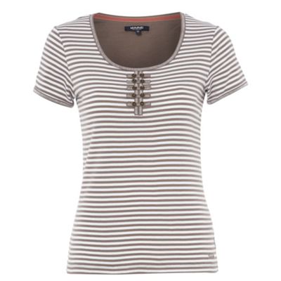 Taupe scoop neck t-shirt
