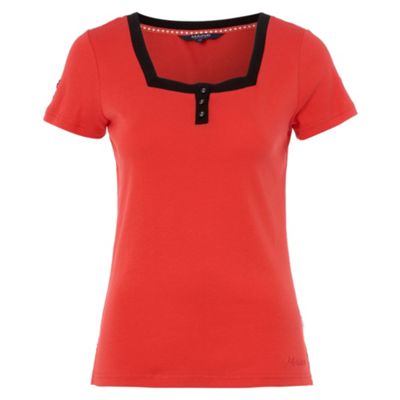 Dark peach square neck t-shirt