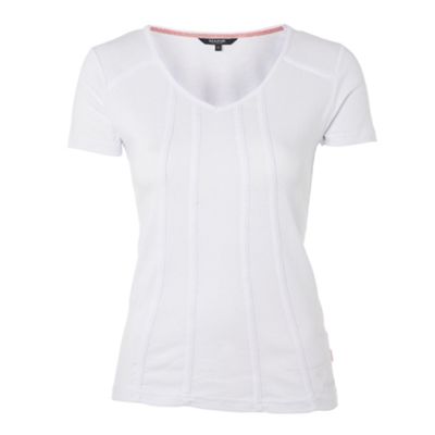 White striped trim t-shirt