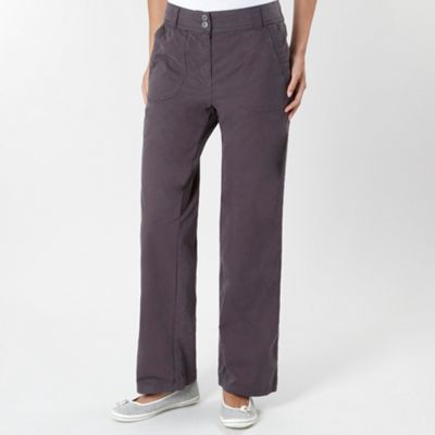 Grey brushed cotton trousers