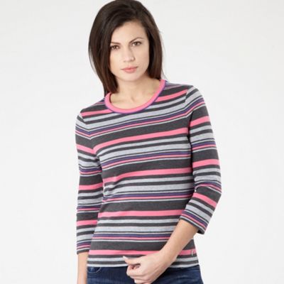 Grey multi stripe t-shirt