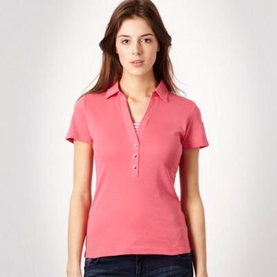 Pink mock-layer insert t-shirt