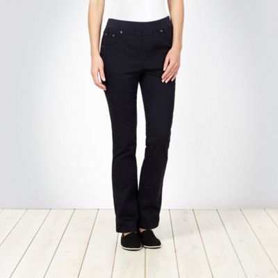 Navy ribbed waist jeggings                                                                                                      