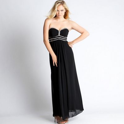 Black pleated bust long evening dress was �150 now �75