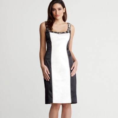 Star by Julien Macdonald Black and white jewelled body con dress