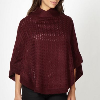 The Collection Natural cable knit poncho- at Debenhams.ie