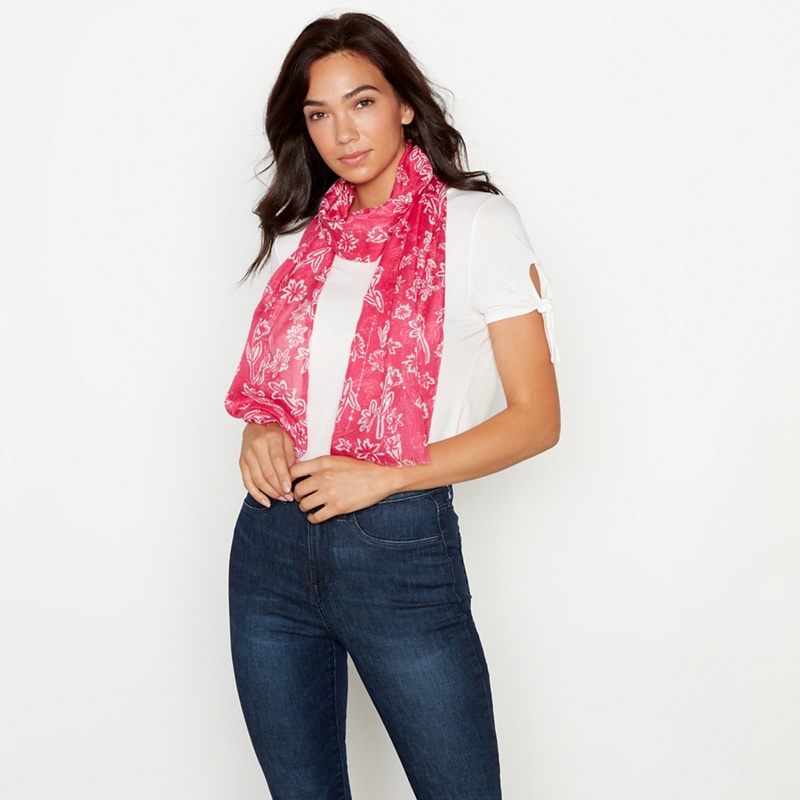 Mantaray - Bright Pink Floral Sequin Scarf Review