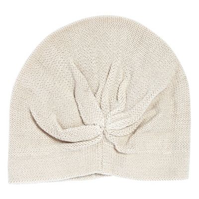 Cream soft knit turban