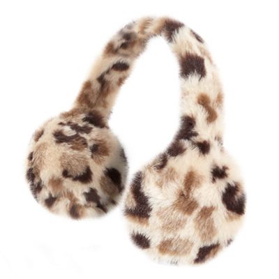 Natural faux fur ear muffs