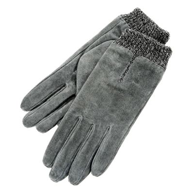 Grey Marl Cuff Gloves