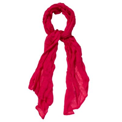 Pink crinkle fashion scarf