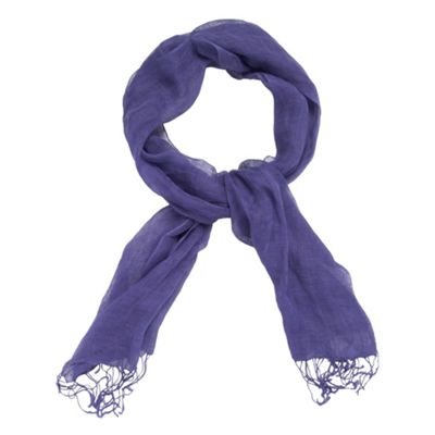 Purple linen scarf