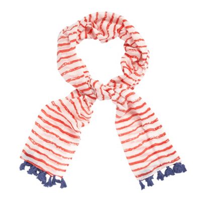 Red blurred stripe scarf