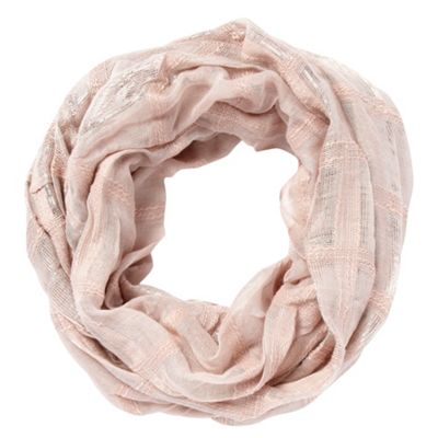 Grey metallic check snood