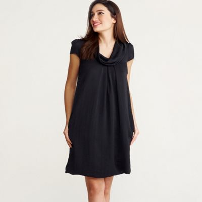 Black cowl neck dress