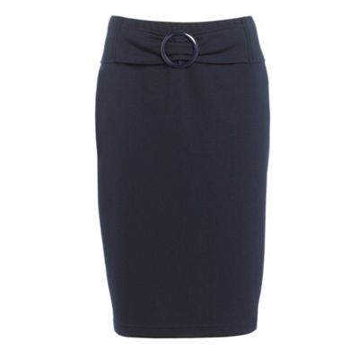 Collection Navy blue buckle skirt
