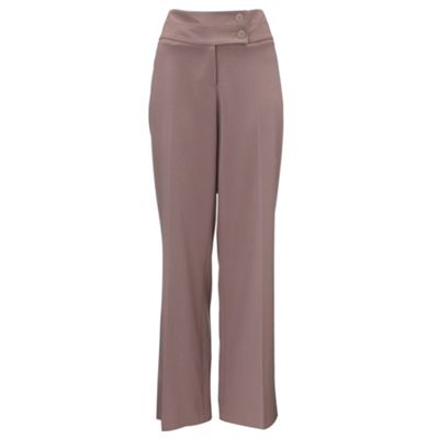Taupe boot cut stitch trousers
