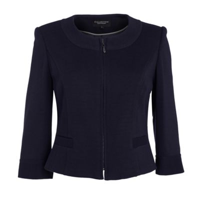 Collection Navy tipped detail jacket