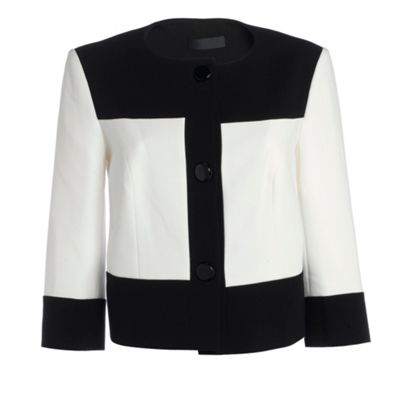 Collection Black and ivory colour block jacket