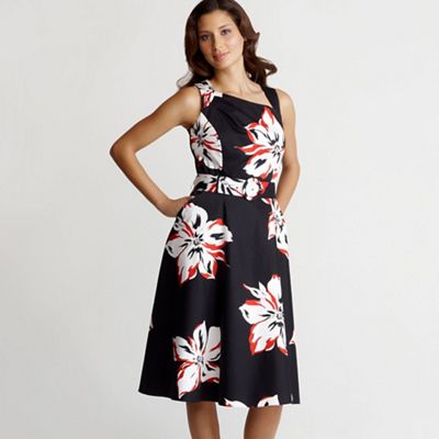 Bright orange flower dress