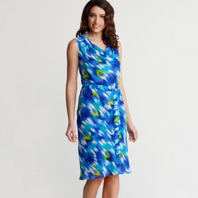 Blue pattern dress