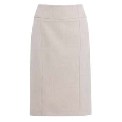 Taupe pencil skirt