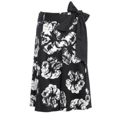Black etched flower skirt