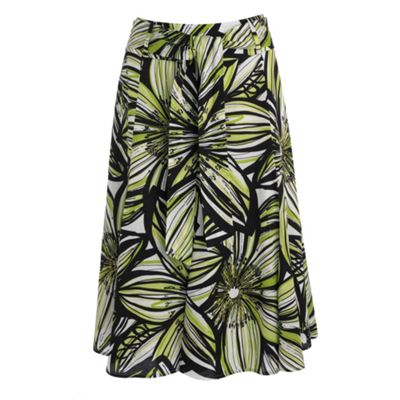 Collection Lime green daisy print skirt