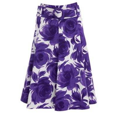 Collection Purple artistic flower skirt