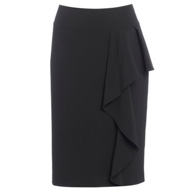 Collection Black waterfall peplum skirt