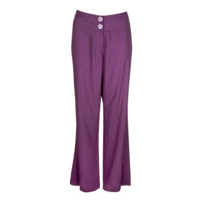 Purple linen trousers