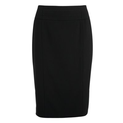 Collection Black embroidered pencil skirt