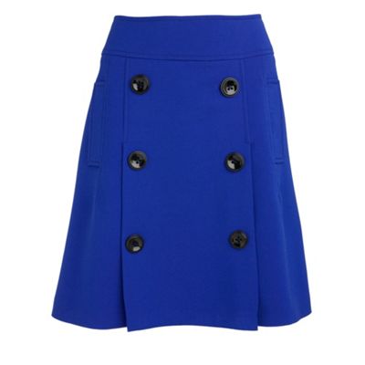 Collection Blue crepe knee length skirt
