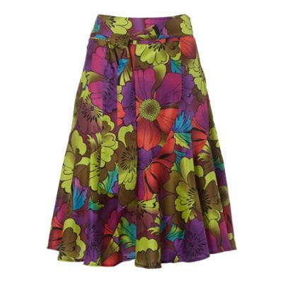 Collection Multi colour exotic floral skirt
