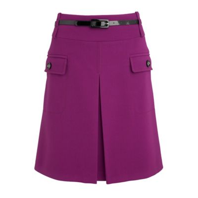 Collection Cerise crepe knee length skirt