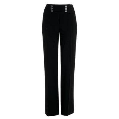 Collection Black military boot cut trousers