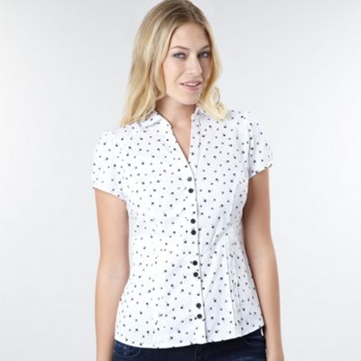Collection White bird print blouse