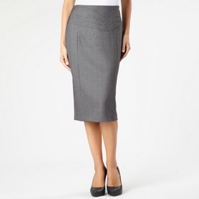 Black dogtooth print skirt
