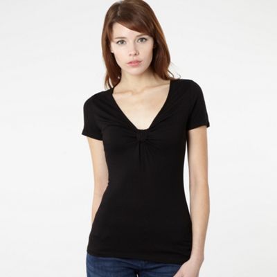 Black Knot Front Jersey Top