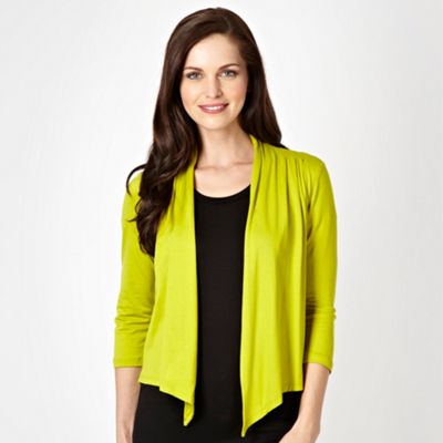 Petite lime pleat back drape cardigan                                                                                           