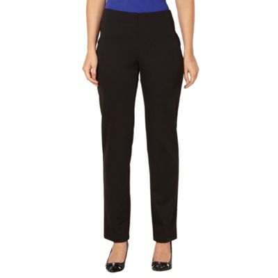 Petite black slim fit trousers