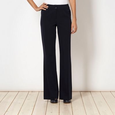 Petite navy suit trousers