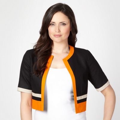 Petite Orange linen blend jacket